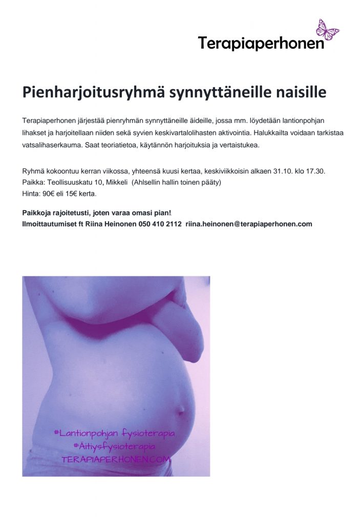 ryhmä synnyttäneille ryhmä synnyttäneille